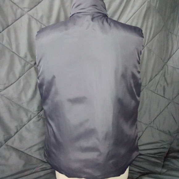 St. John's Bay Reversible Puffer Vest Light Blue & Grey Down Feathers Size Large - Picture 6 of 16